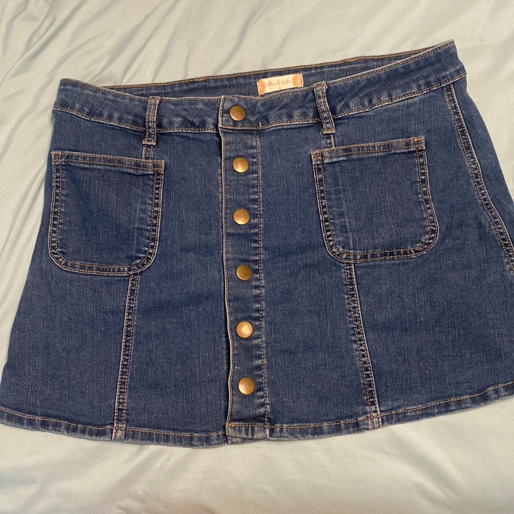 Altard state Jean button up skirt